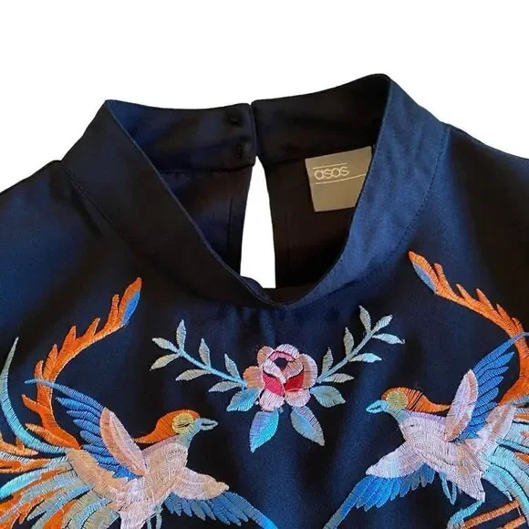 EUC ASOS Design Embroidered Mini Dress - Picture 4 of 8